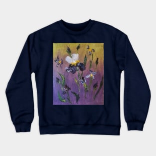 Wild Irises painting Crewneck Sweatshirt